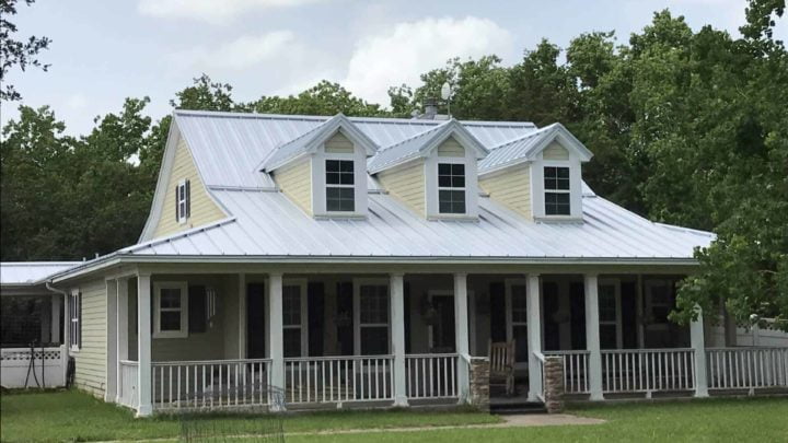 The Woodlands TX pan metal roofing